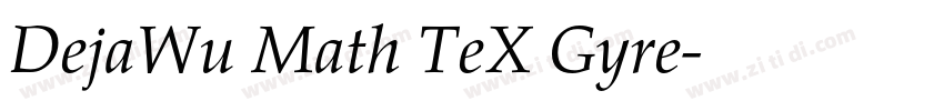 DejaWu Math TeX Gyre字体转换